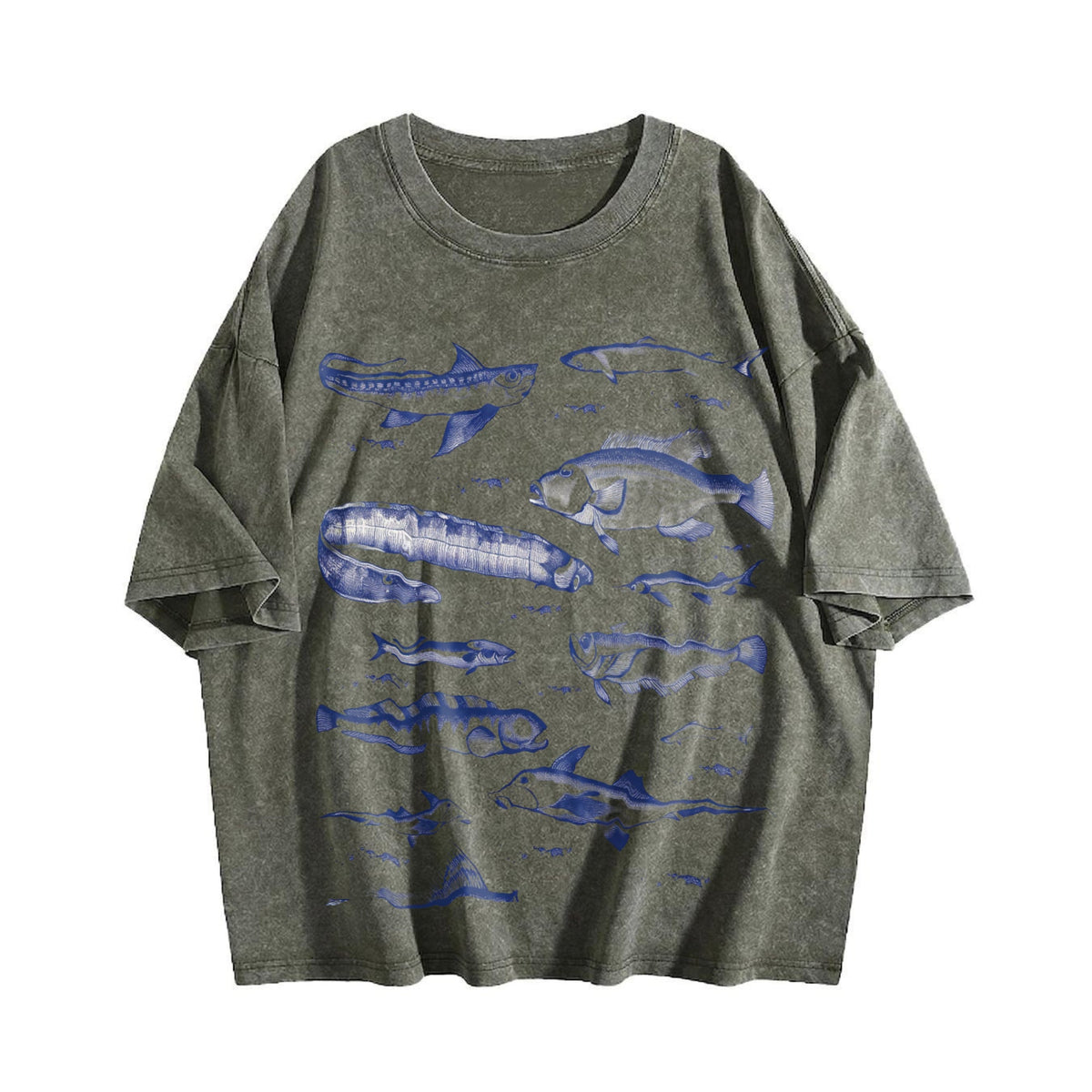 Fish Tattoo Vintage Washed T-Shirt product image 4