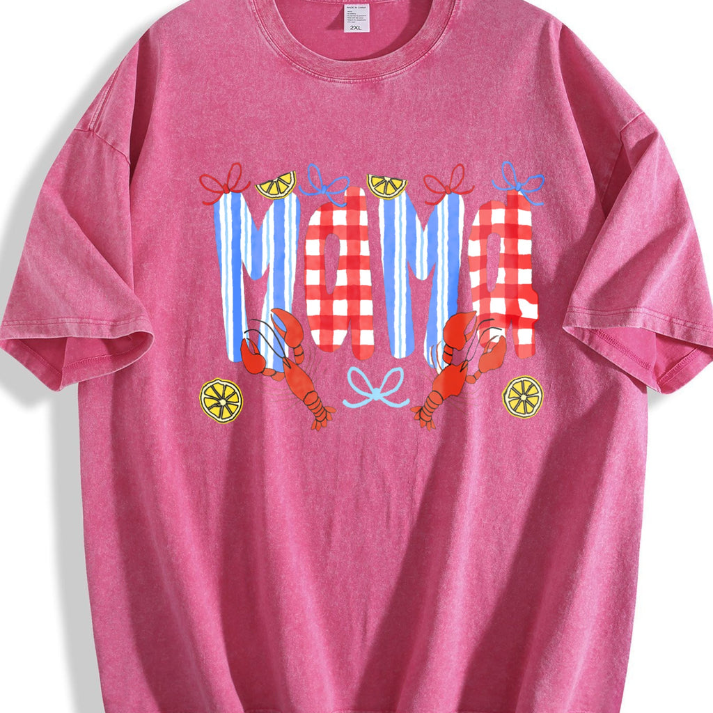 Mama Crawfish Season Vintage Washed T-Shirt product image 5
