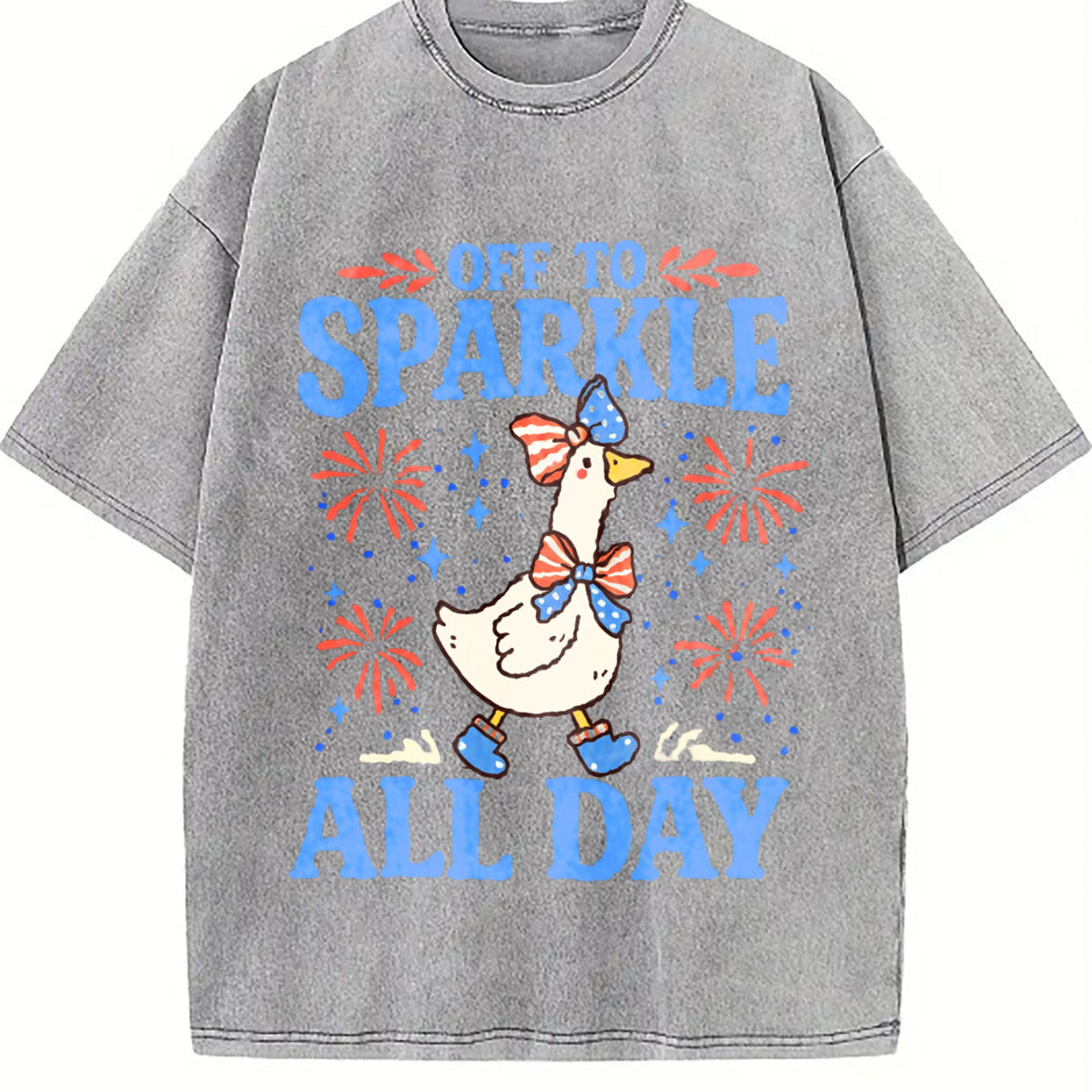 4th Of July Goose Vintage Washed T-Shirt product image 4