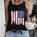 Independence Day Of The United States & Aged National Flag Women's Tank Top