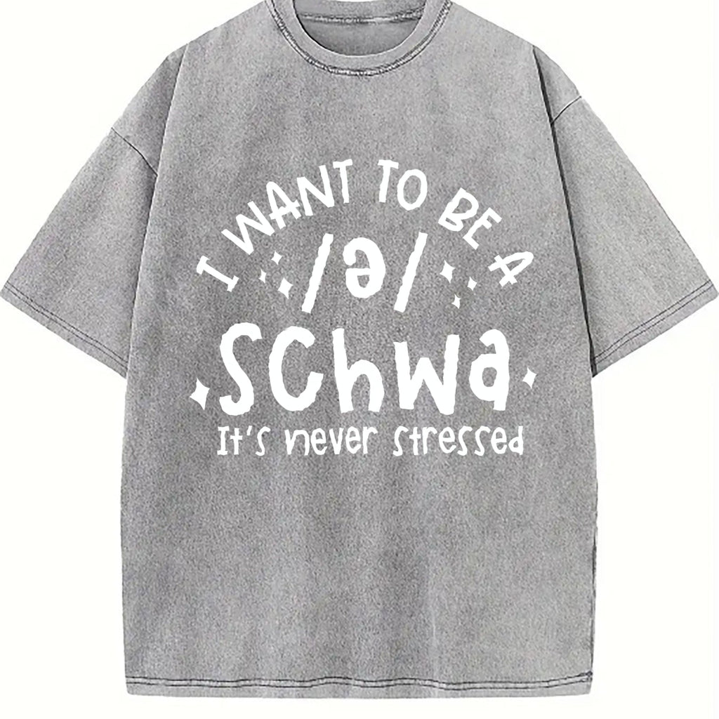 Schwa For Teacher Vintage Washed T-Shirt product image 4