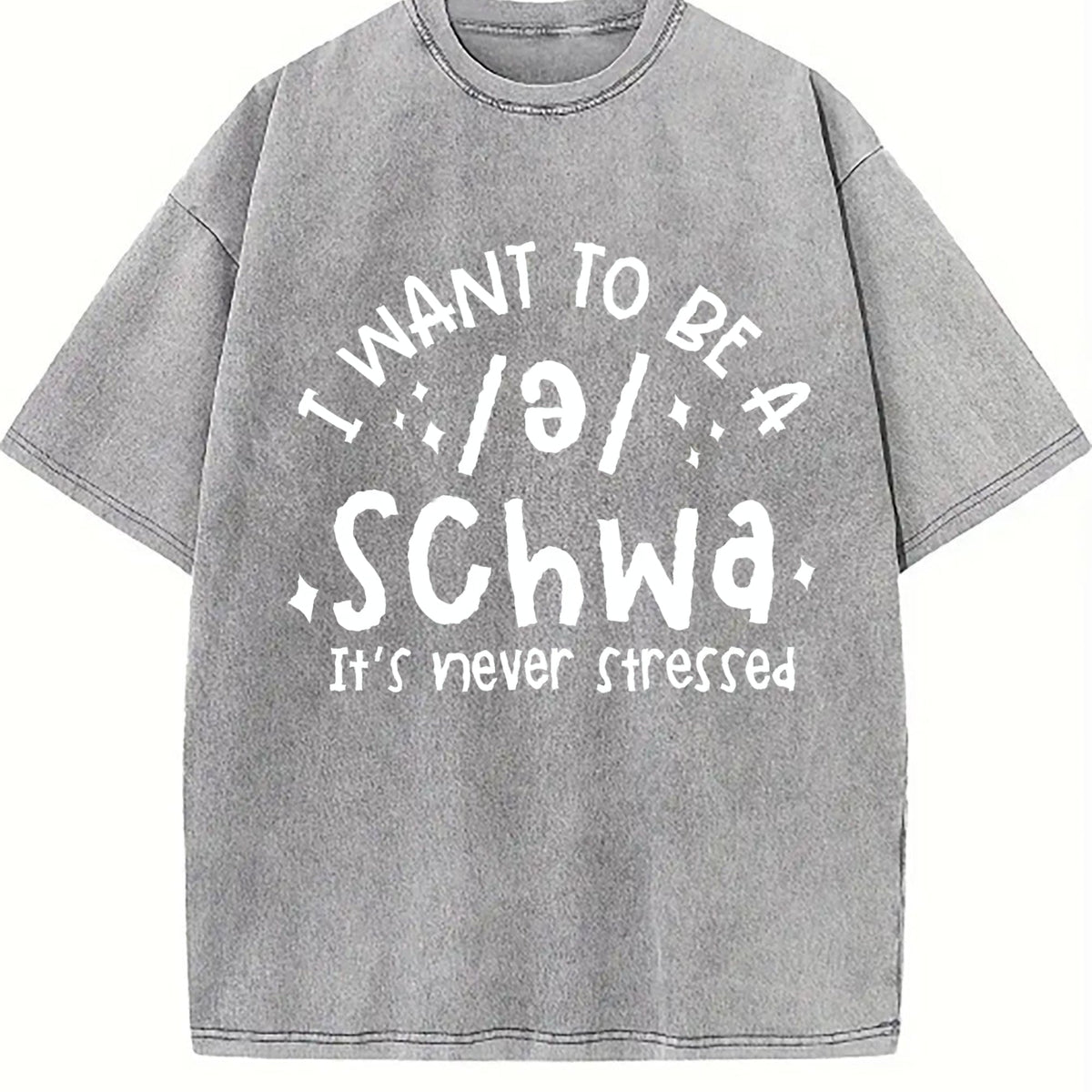Schwa For Teacher Vintage Washed T-Shirt product image 4