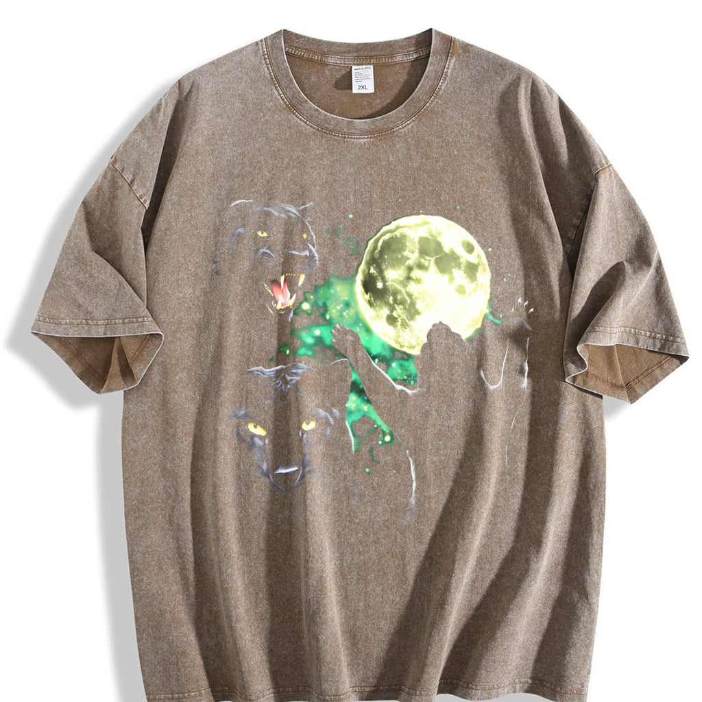 Black Panther Moon Vintage Washed T-Shirt product image 3