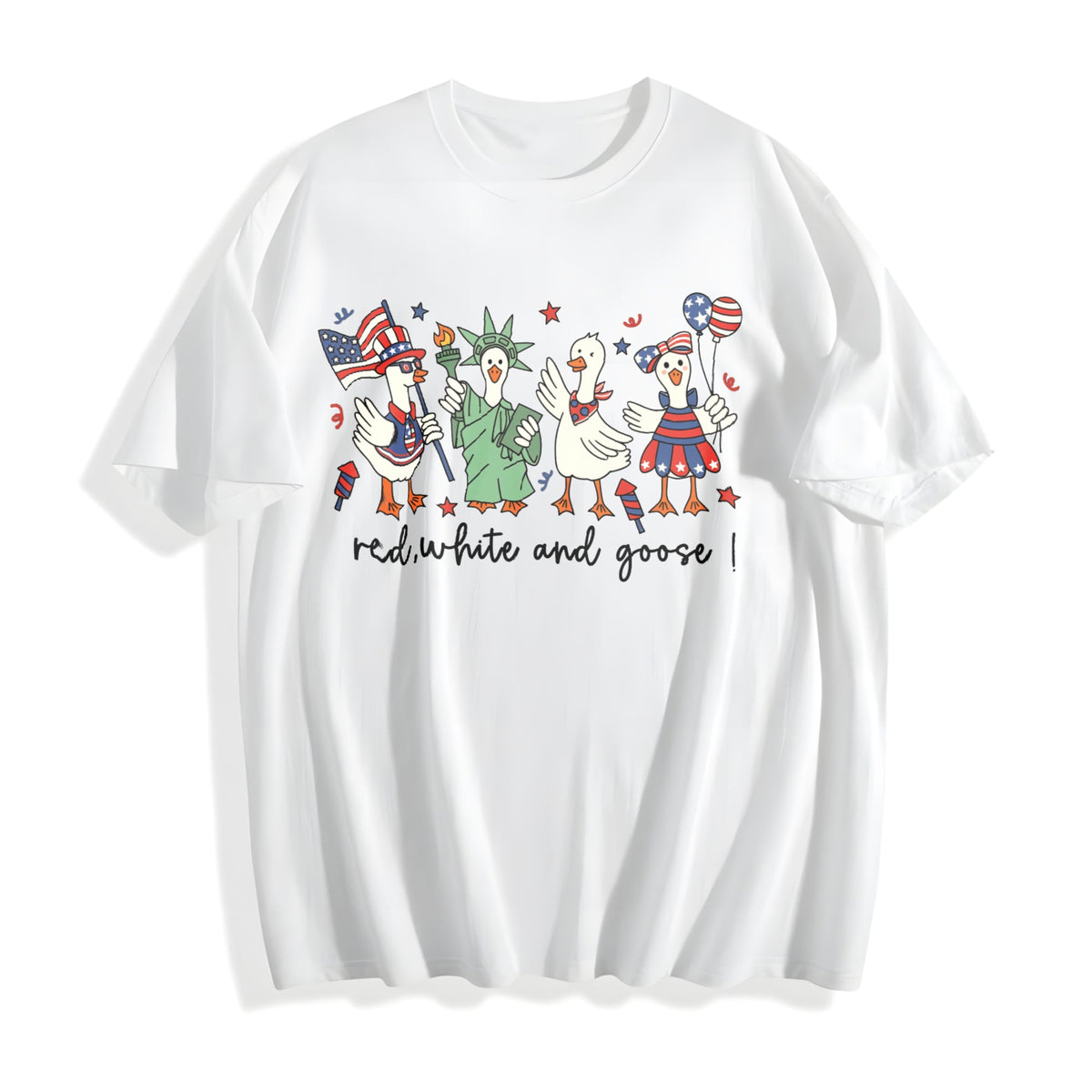 Patriotic Goose Cotton T-Shirt product image 2