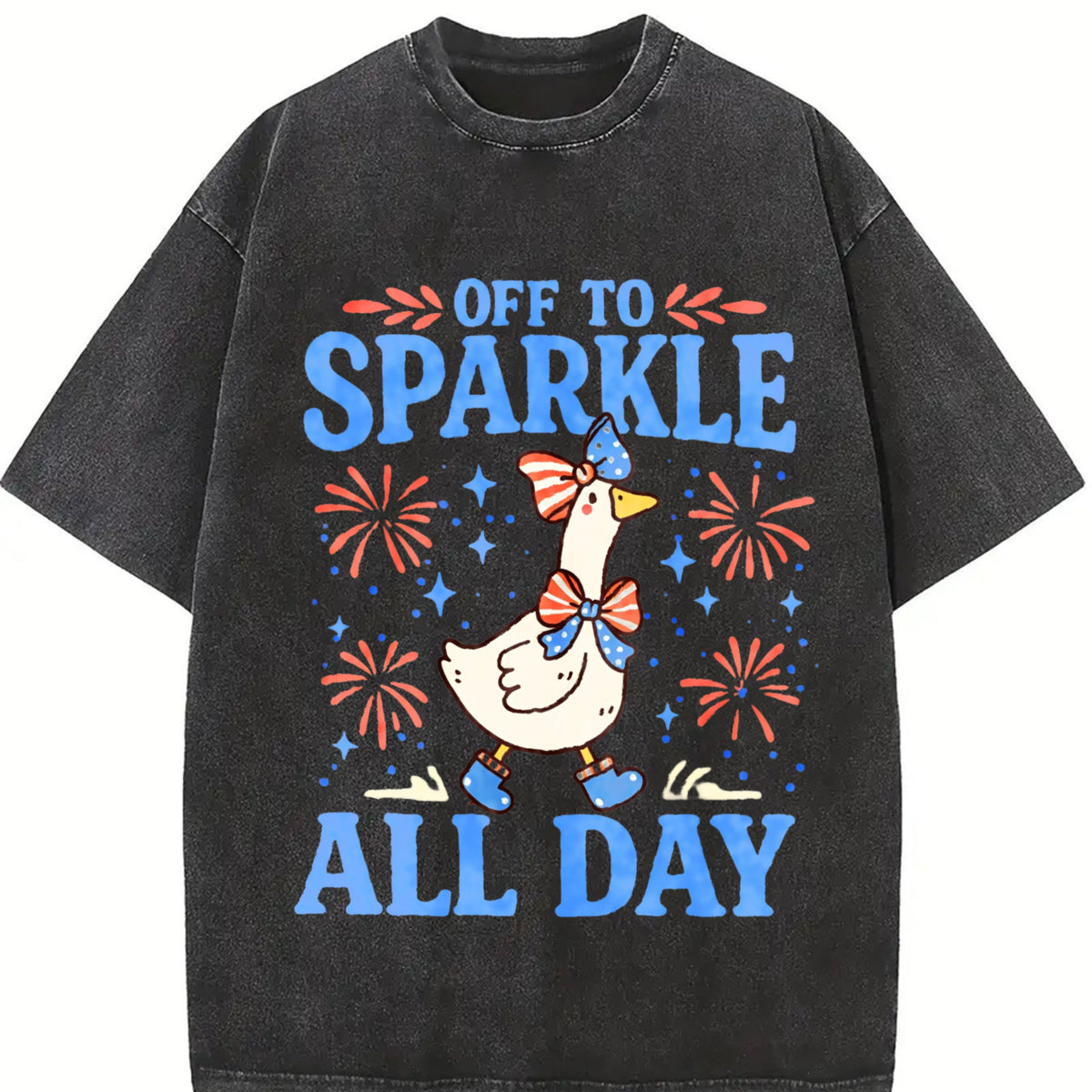 4th Of July Goose Vintage Washed T-Shirt product image 2