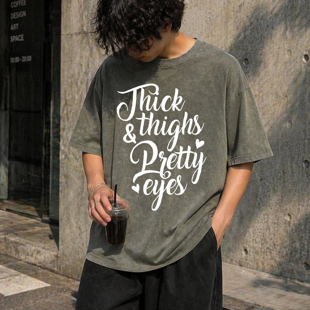Thighs & Pretty Eyes Vintage Washed T-Shirt product image 4