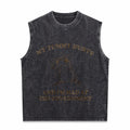 My Tummy Hurts And I'm Mad At The Government Frog Men's Washed Tank Top