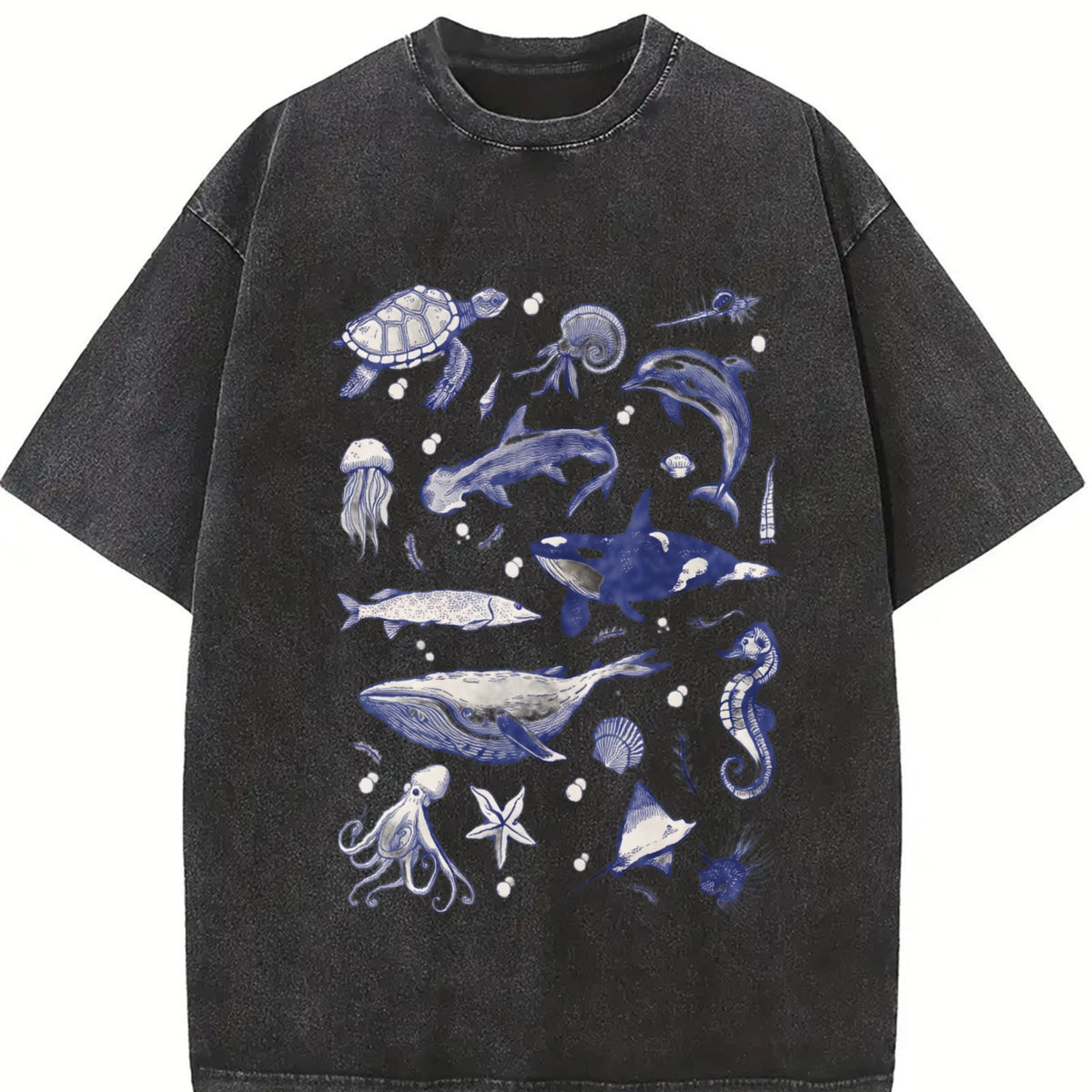Sea Animal 90s Vintage Washed T-Shirt product image 2