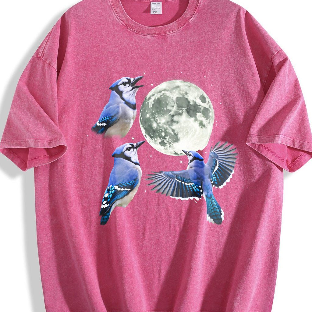 Blue Jay Moon 90s Vintage Washed T-Shirt product image 7