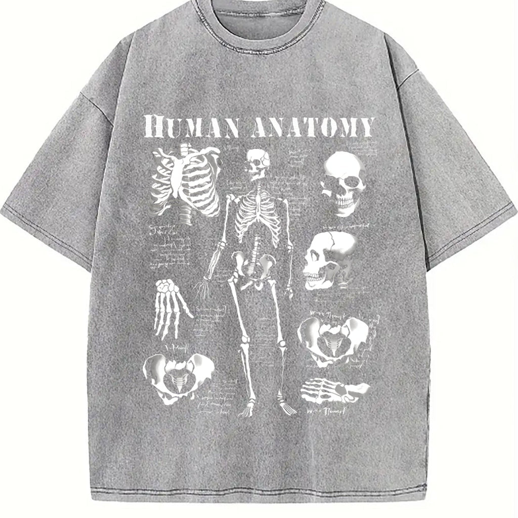 Anatomy Chart - Human Body Diagram Vintage Washed T-Shirt product image 4