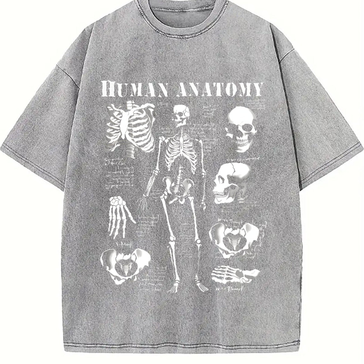 Anatomy Chart - Human Body Diagram Vintage Washed T-Shirt product image 4