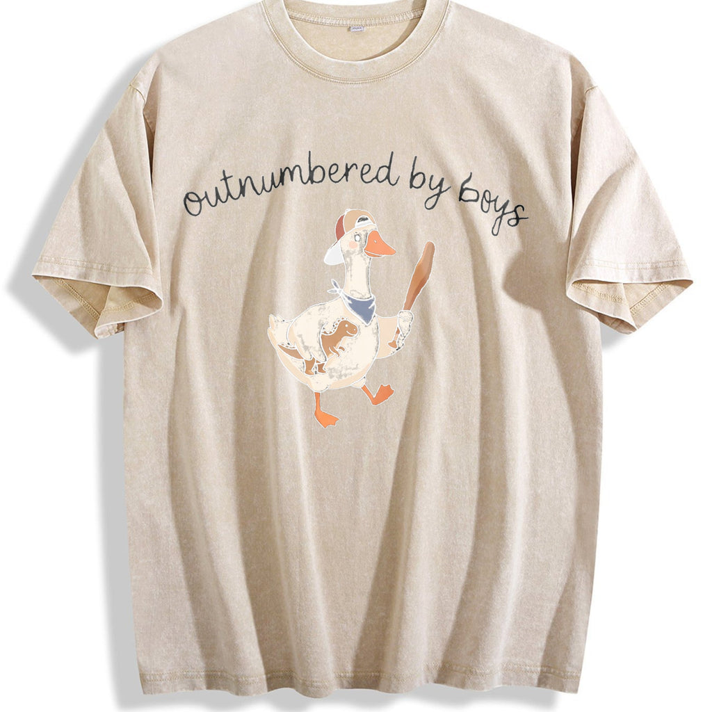 Outnumbered By Boys Vintage Washed T-Shirt product image 1