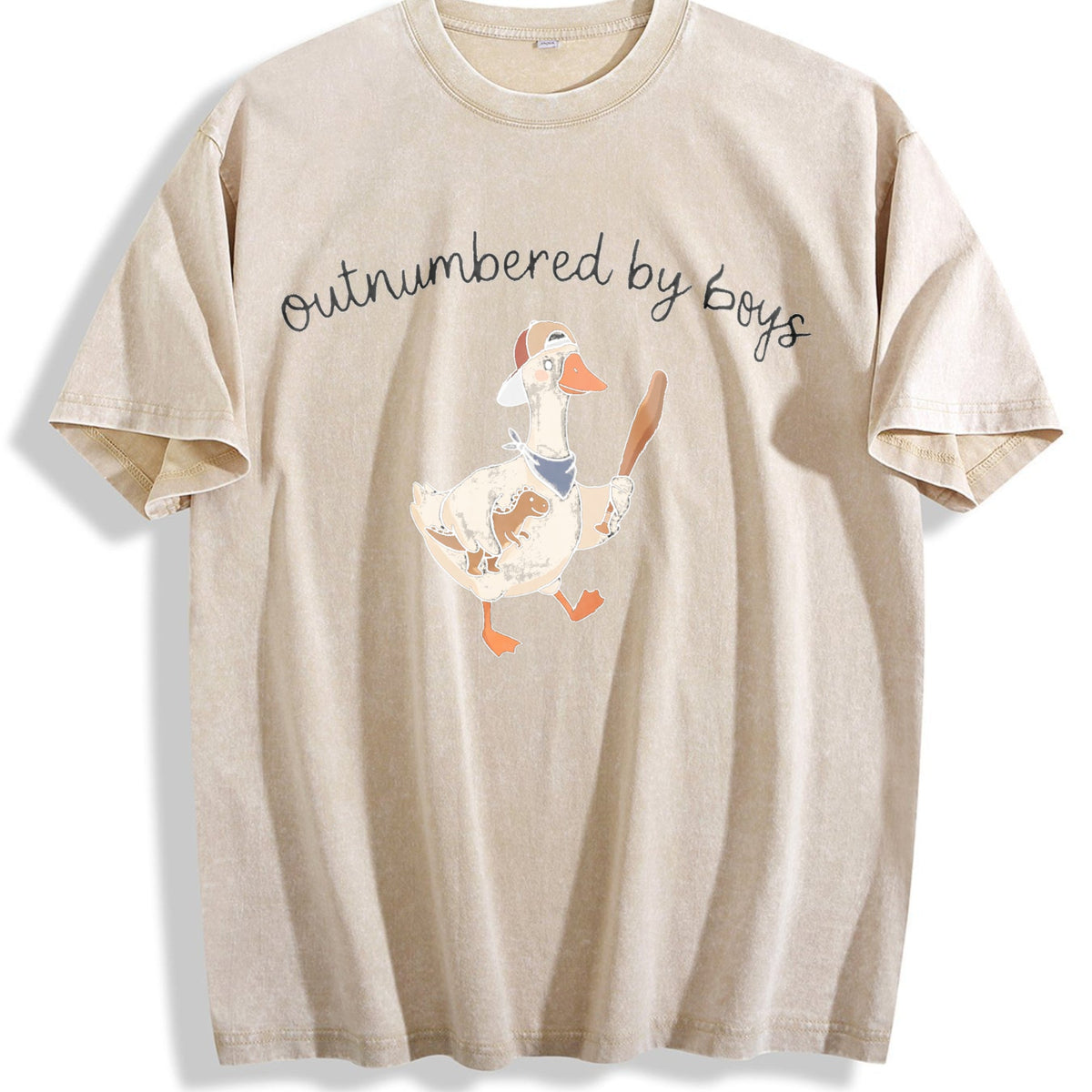 Outnumbered By Boys Vintage Washed T-Shirt product image 1
