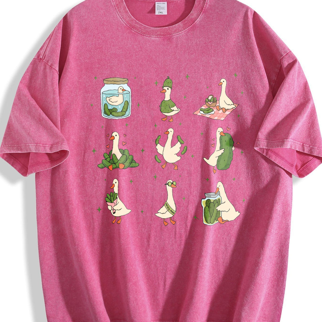 Pickle Lover Silly Goose Vintage Washed T-Shirt product image 5