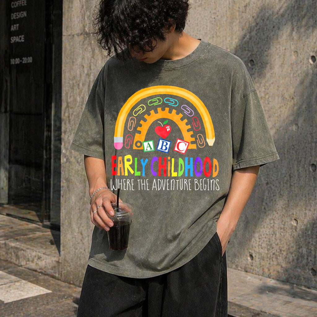 Early Childhood Teachers Vintage Washed T-Shirt product image 4