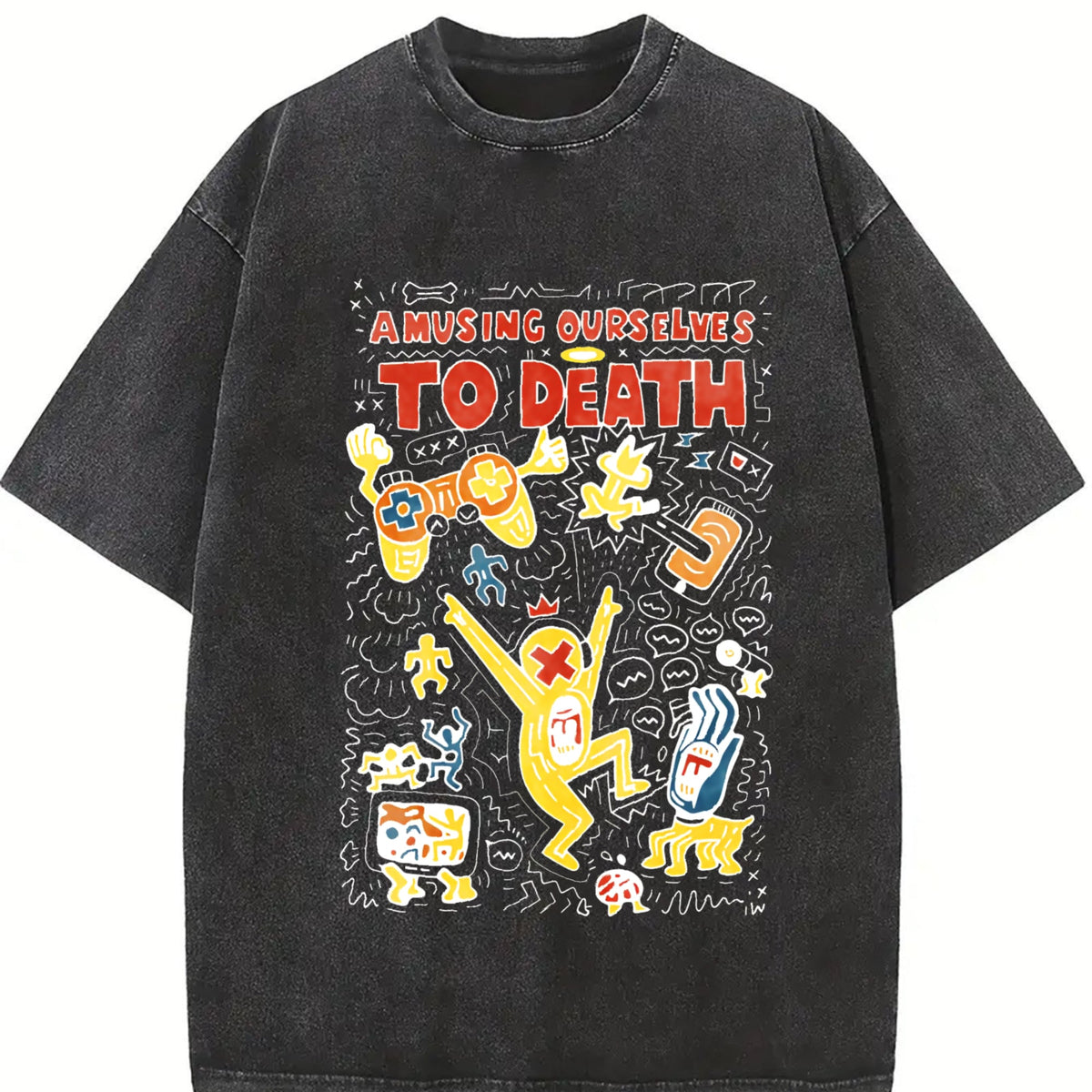 Amusing Ourselves to Death Vintage Washed T-Shirt product image 2