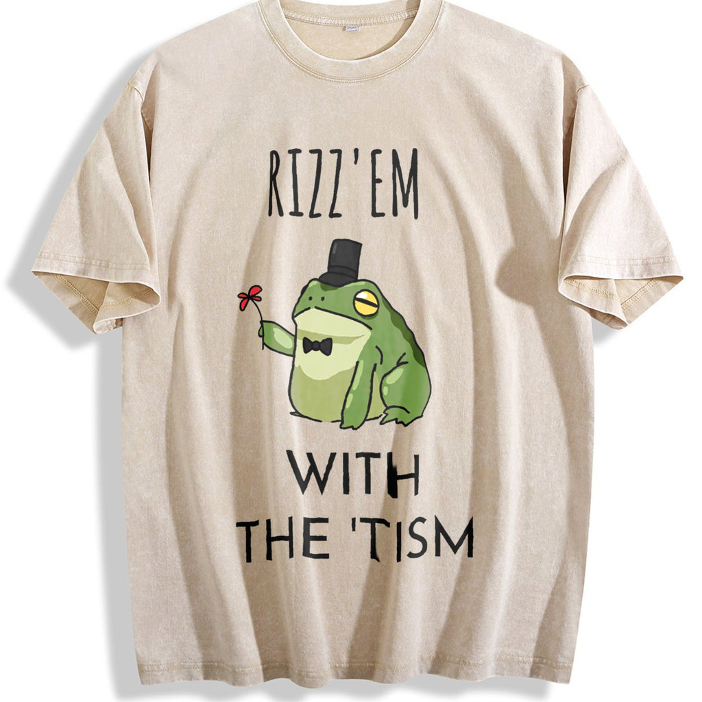 Rizz Em With The Tism Vintage Washed T-Shirt product image 1