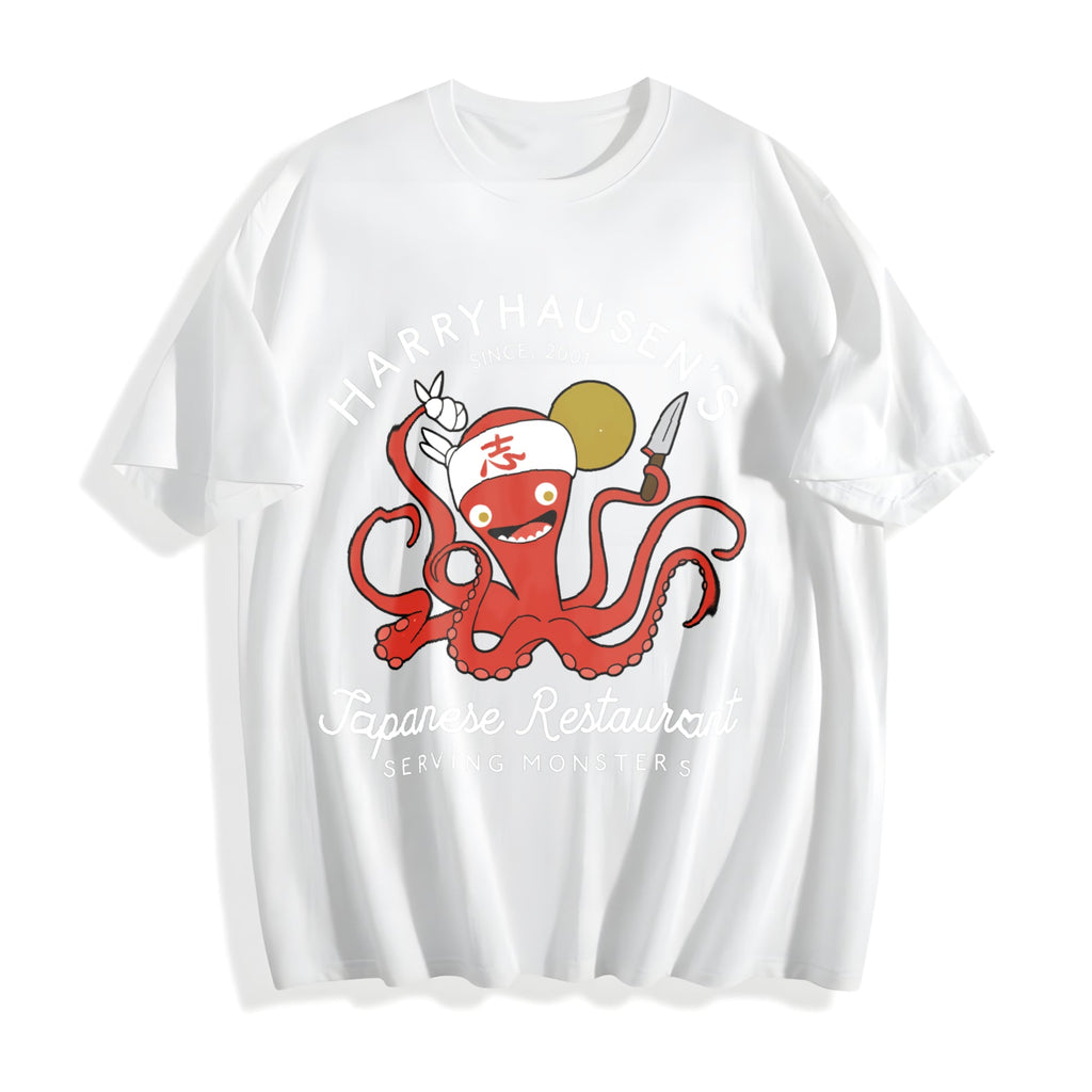 Summer With Octopus Cotton T-Shirt product image 2