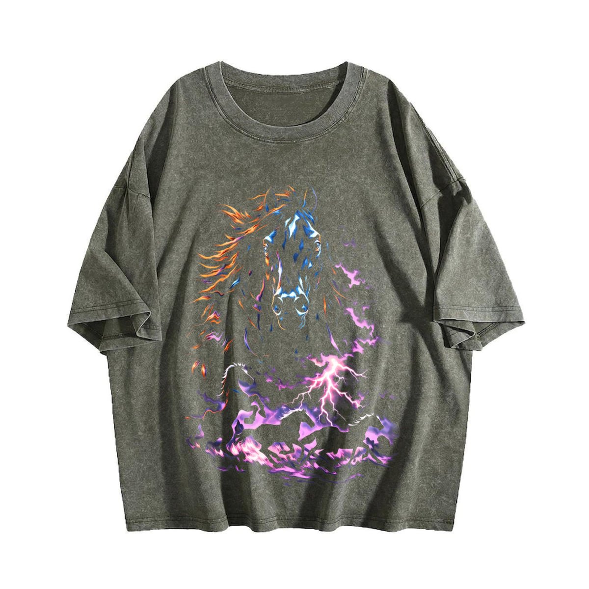 Lightning Horse 90s Vintage Washed T-Shirt product image 4