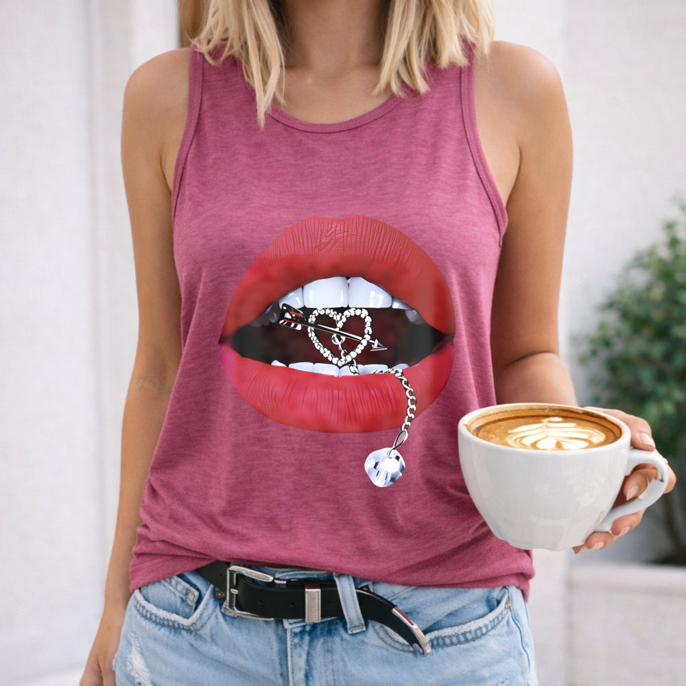 Lips & Chain Women's Tank Top
