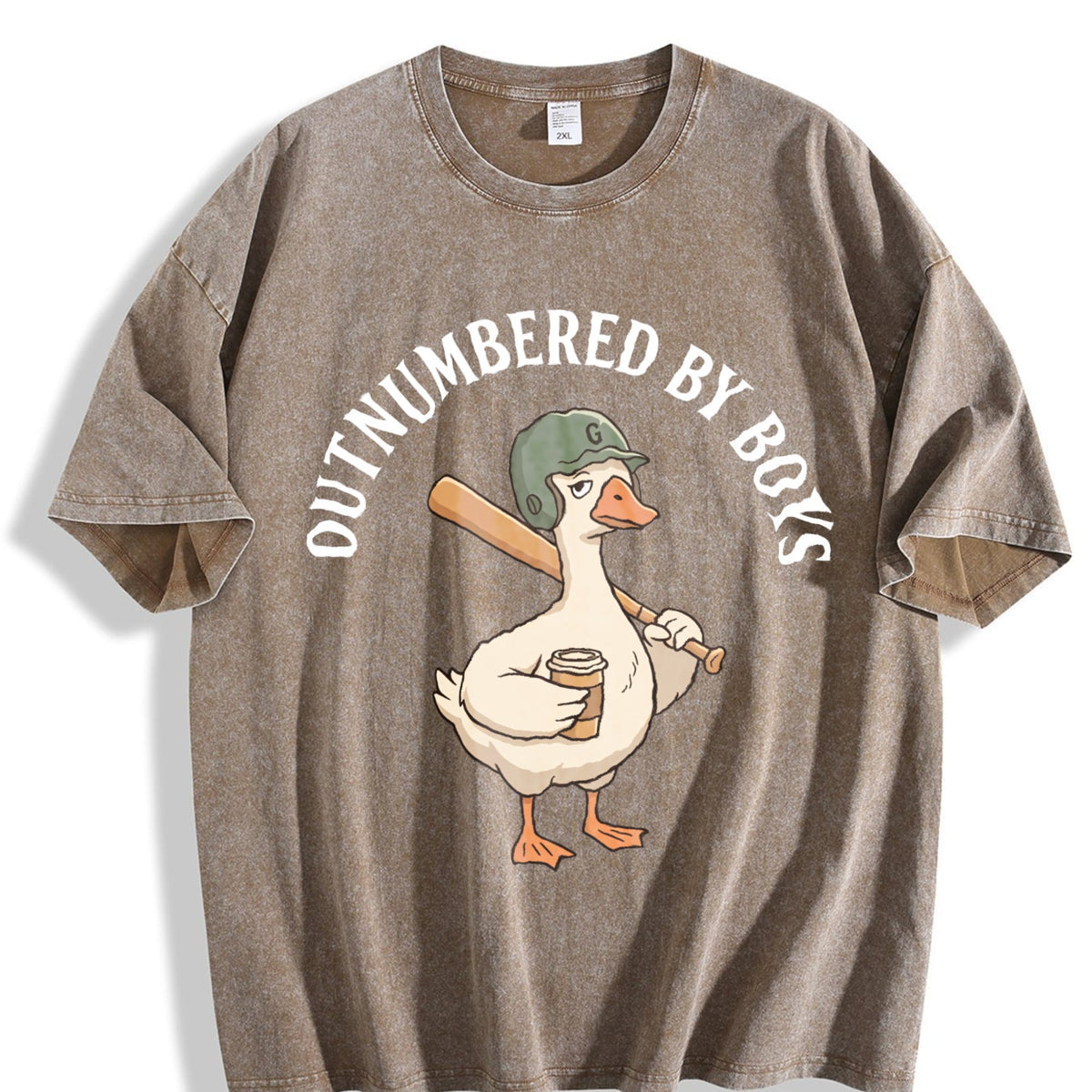 Funny Boy Mom Goose Vintage Washed T-Shirt product image 3