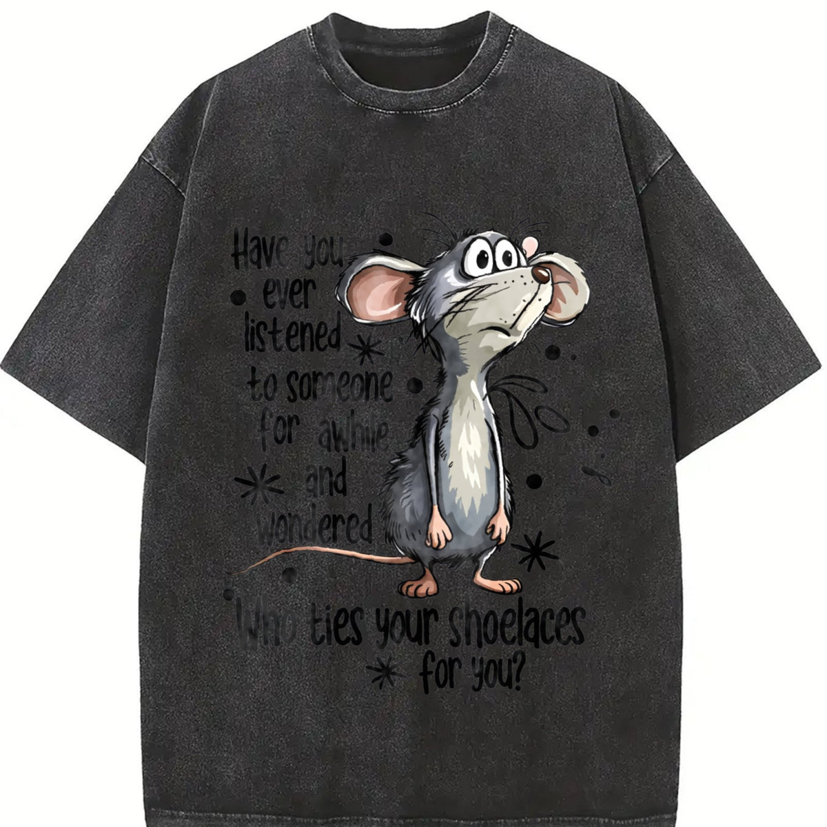 Mouse & Letter Vintage Washed T-Shirt product image 2