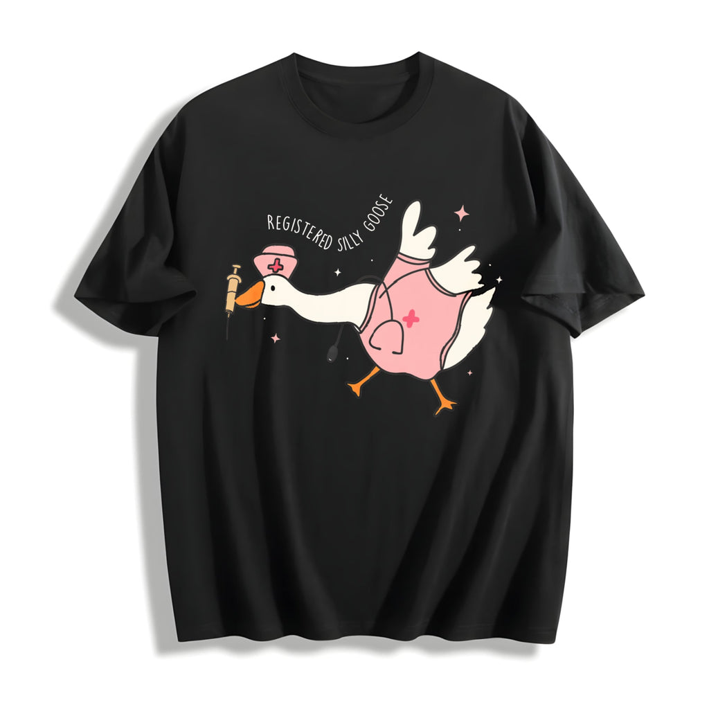Registered Nurse Silly Goose Cotton T-Shirt product image 1