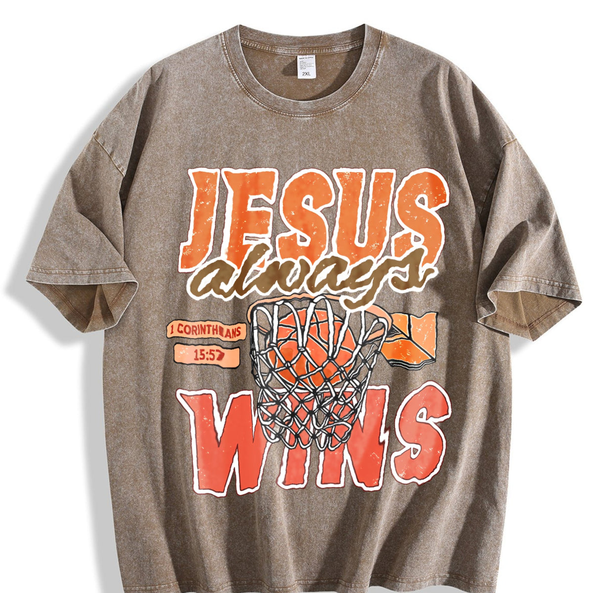 Always Wins Basketball Christian Faith Inspired Vintage product image 3