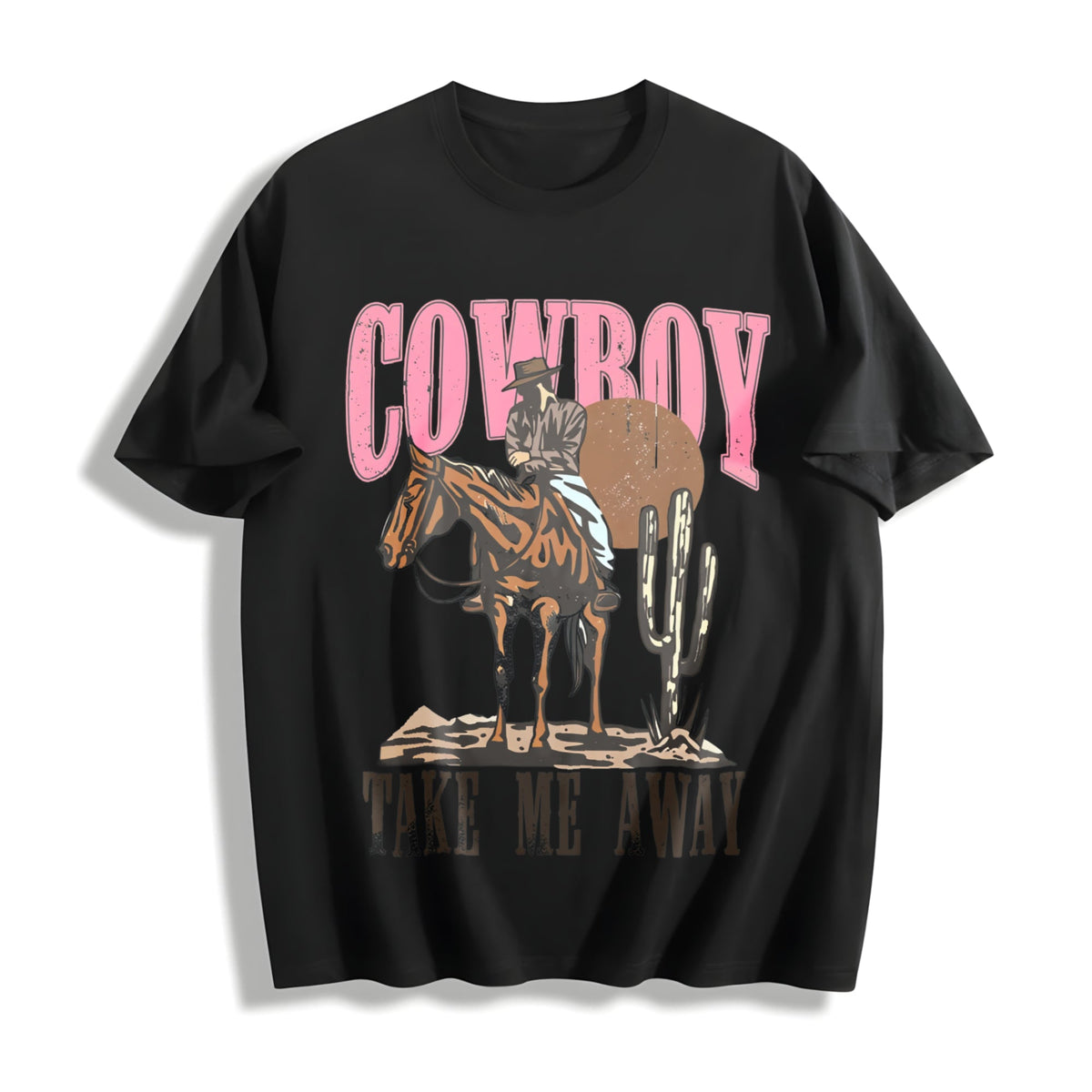 Cowboy & Letter Cotton T-Shirt product image 1