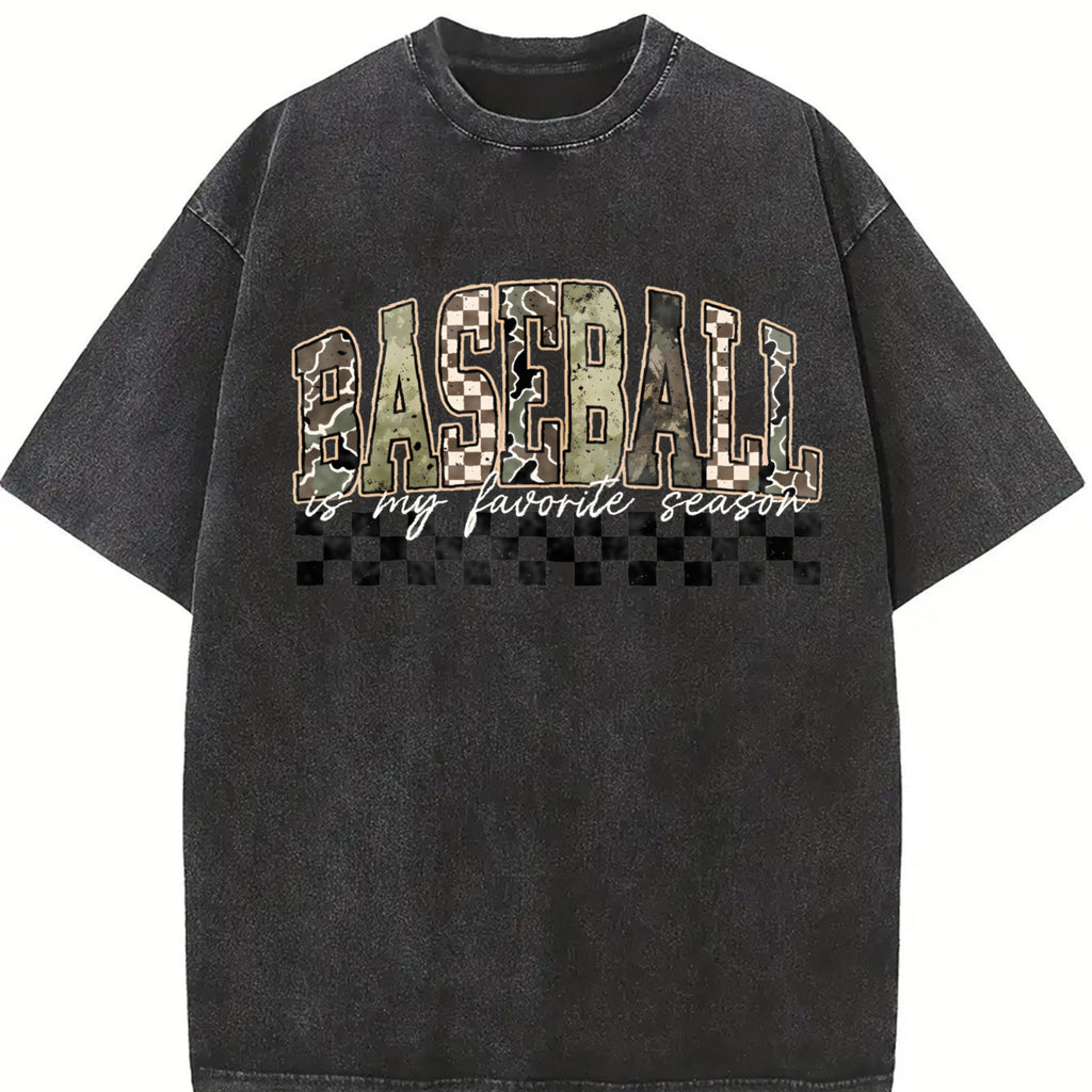 Camo Baseball Mama Coquette Military Vintage Washed T-Shirt product image 2