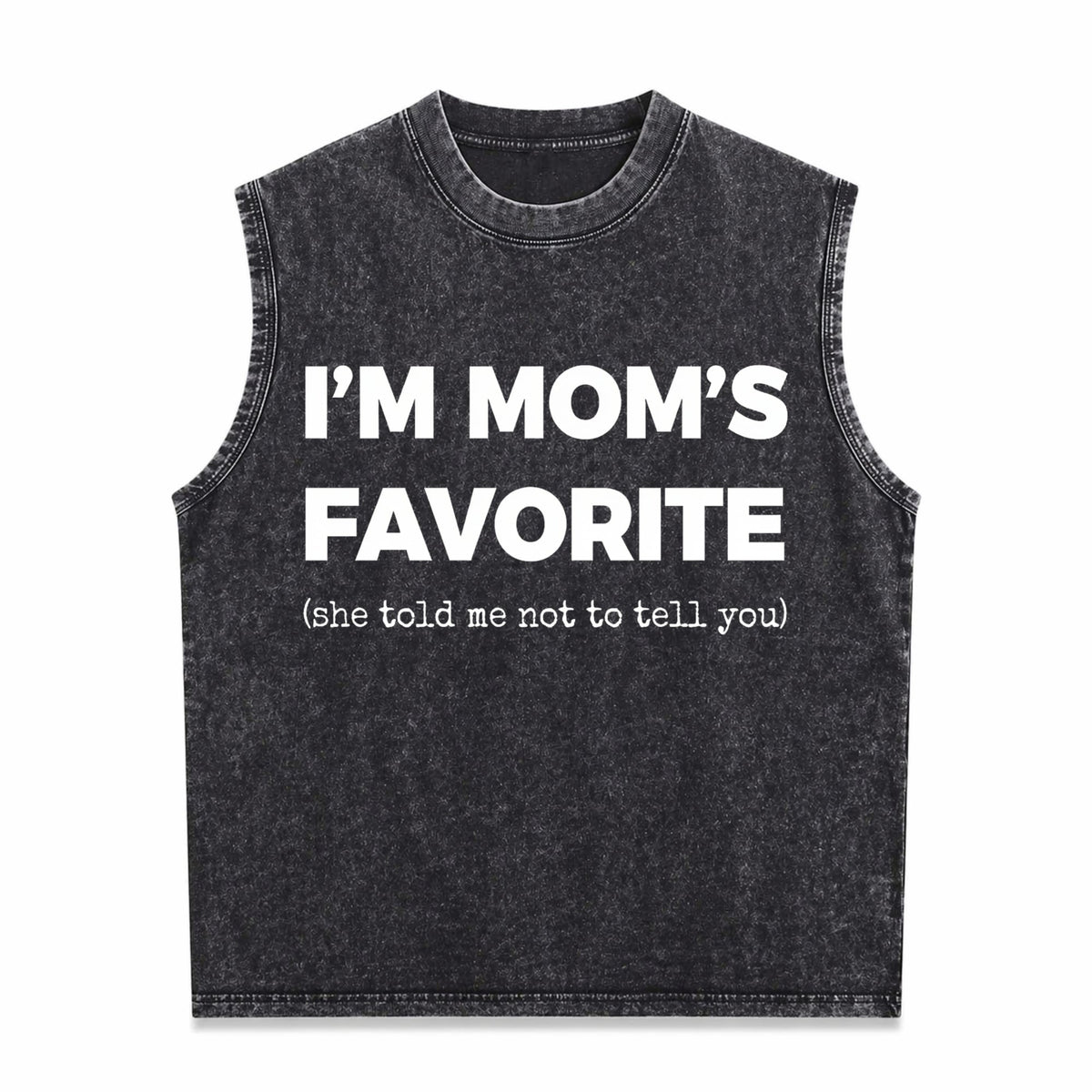 Funny Moms Favorite Son Daughter I'm Mom's Favorite Golf Men's Washed Tank Top