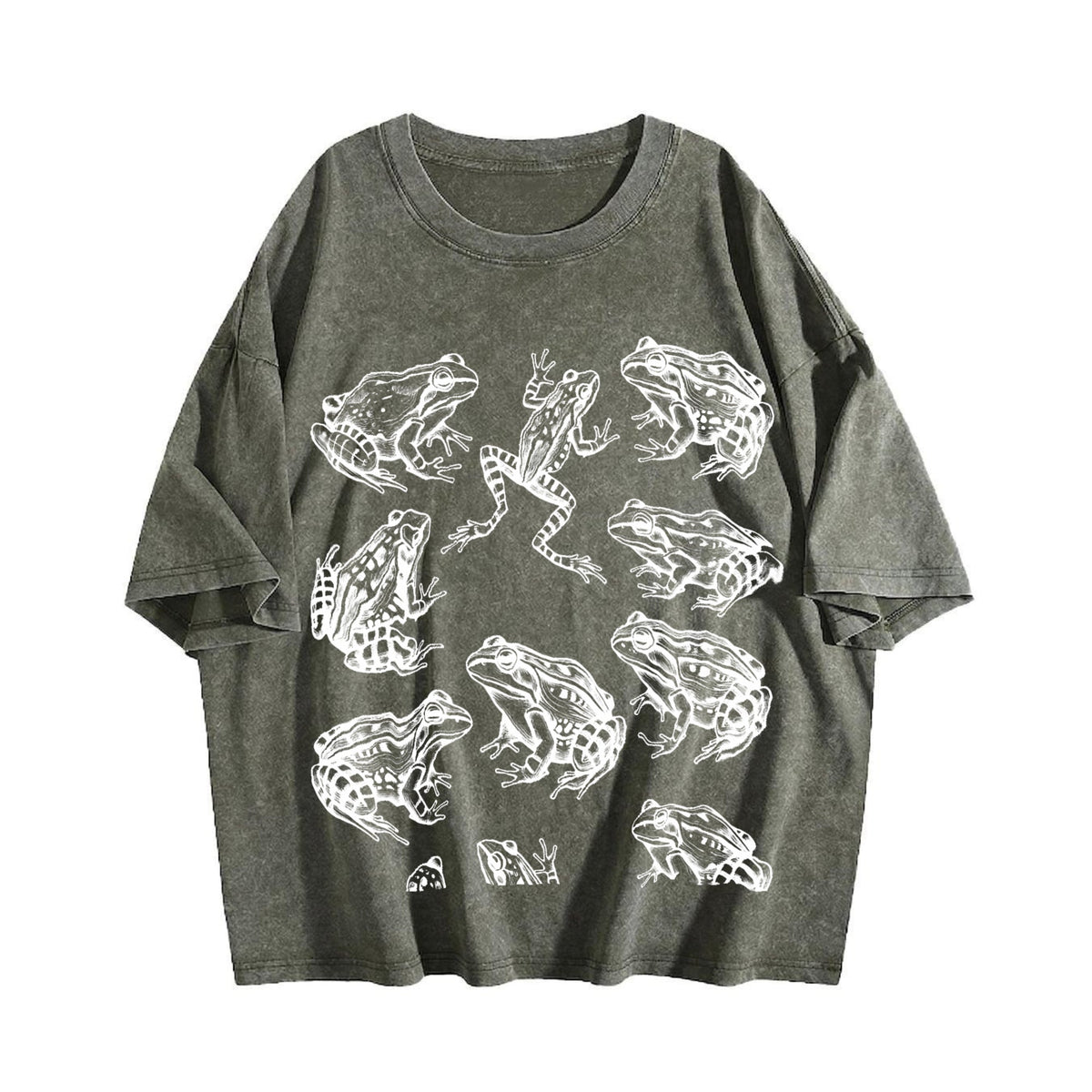 Frogs 90s Tattoo Vintage Washed T-Shirt product image 4