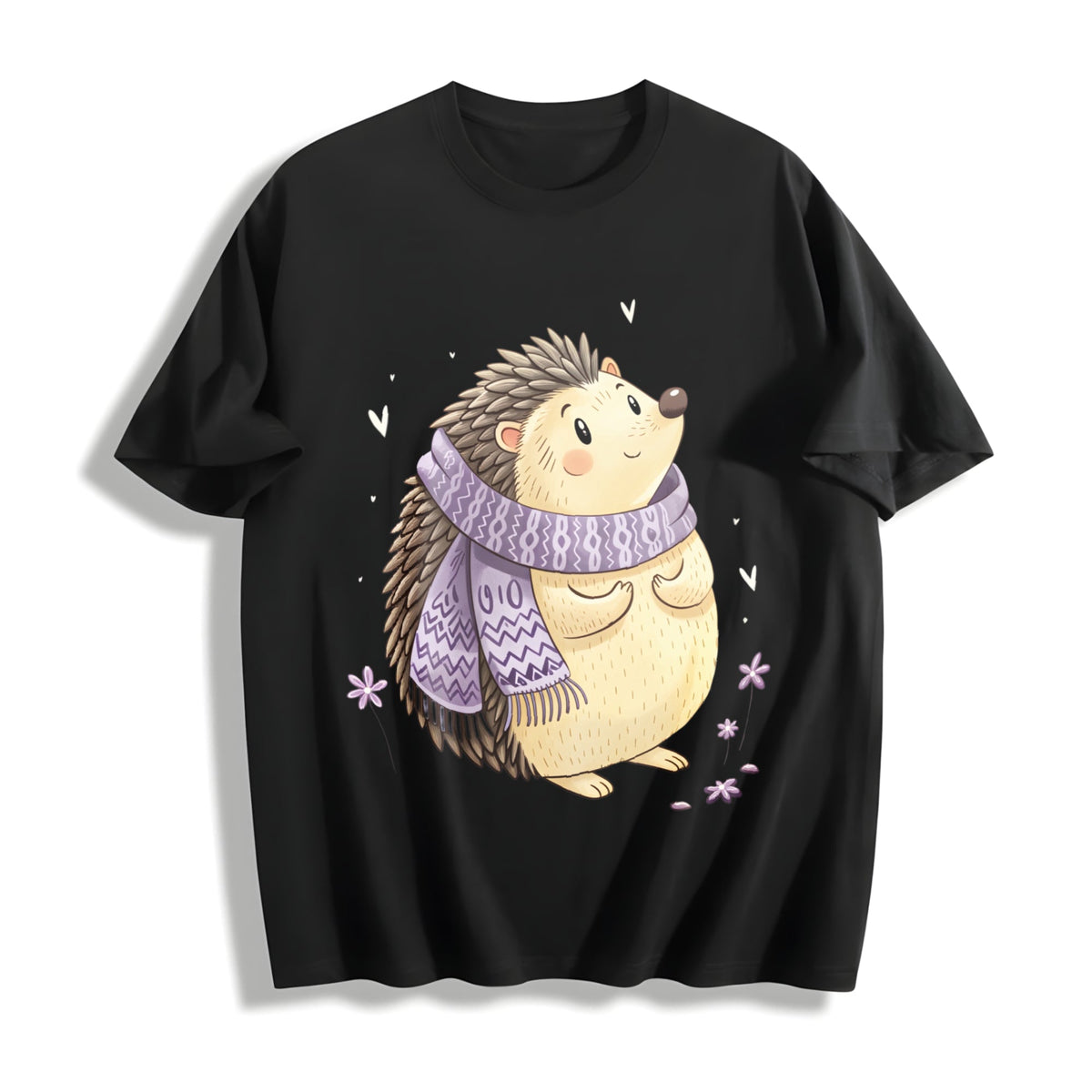 Scarf & Hedgehog Cotton T-Shirt product image 1