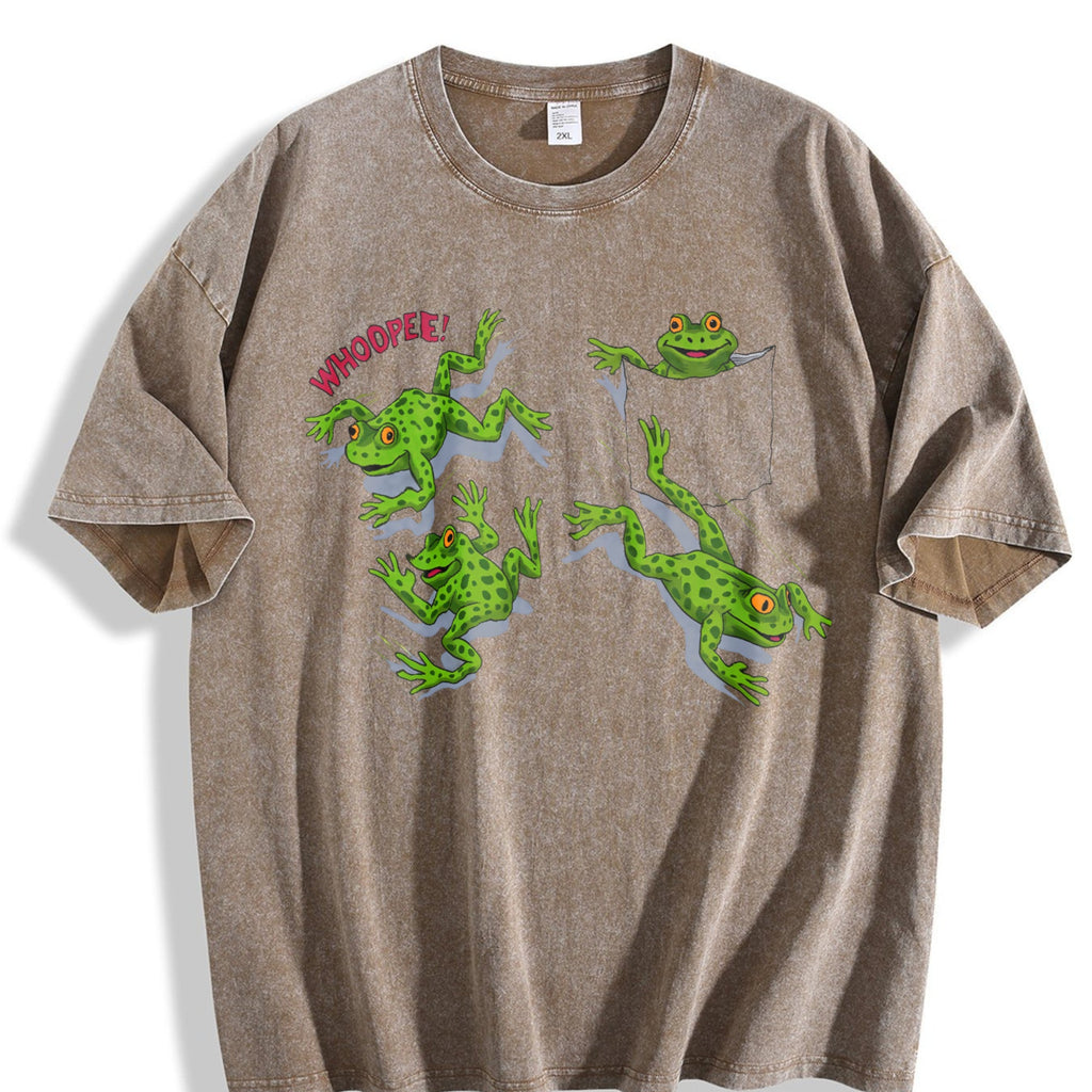 Frogs Chaos 90s Vintage Washed T-Shirt product image 3