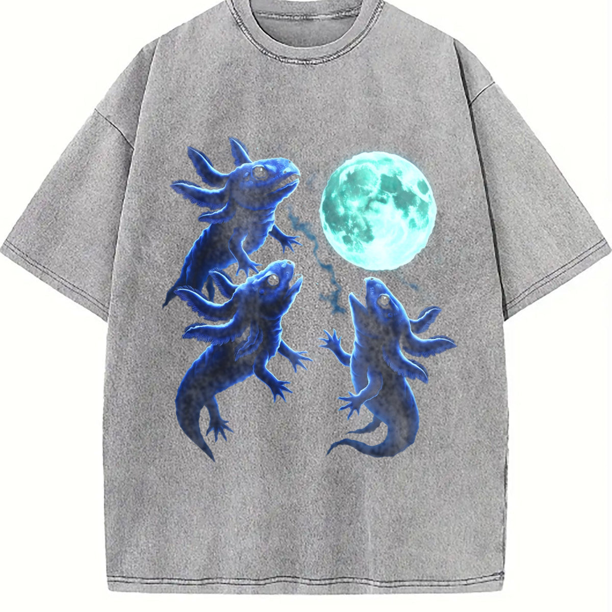 Axolotl Moon 90s Vintage Washed T-Shirt product image 5