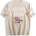 Caffeine And Chaos Aesthetic Vintage Washed T-Shirt product image 1