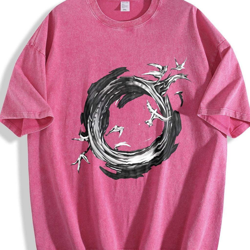 Black Dragon Circle Vintage Washed T-Shirt product image 5