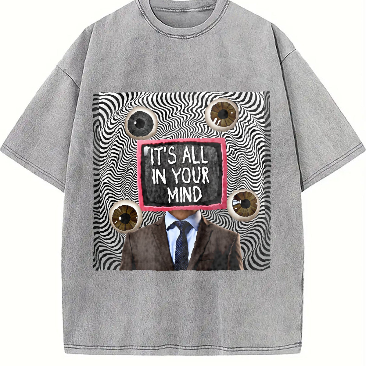 It's All in Your Mind Surreal TV Vintage Washed T-Shirt product image 4
