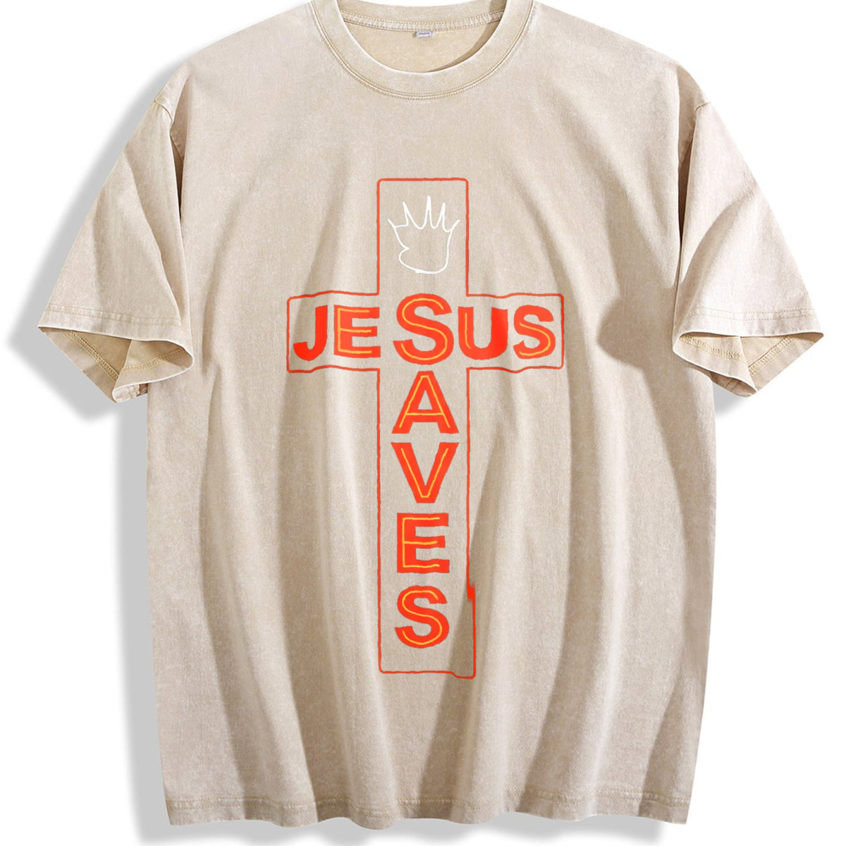 Jesus Saves Vintage Washed T-Shirt product image 1