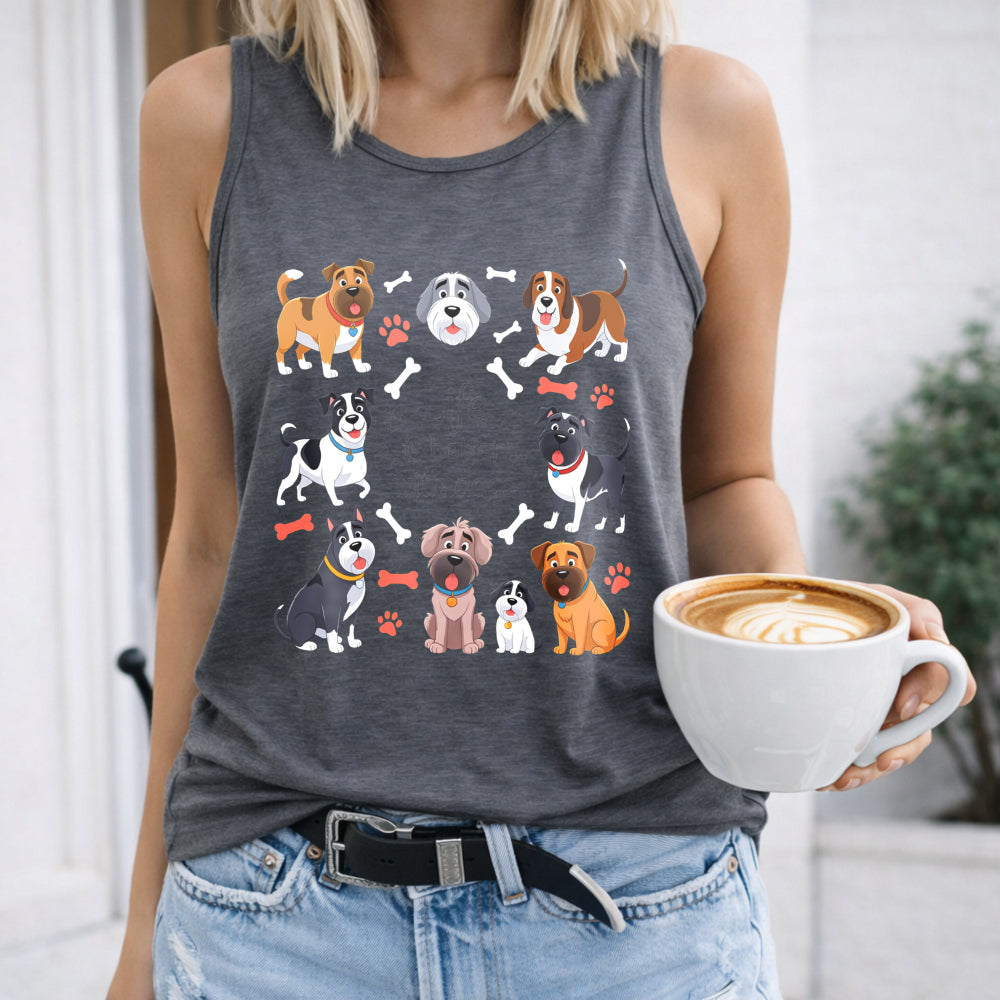 Life Is Better With Dogs Women's Tank Top