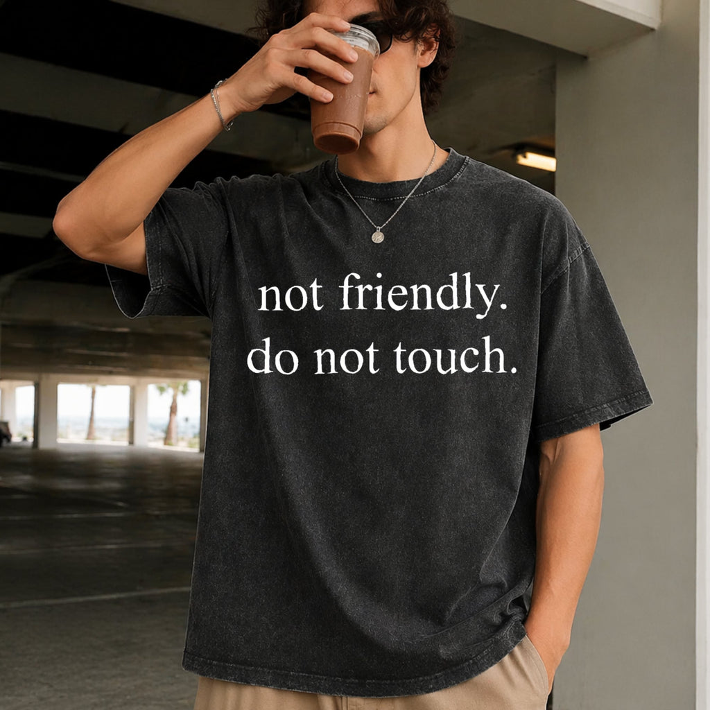 Not Friendly Do Touch Vintage Washed T-Shirt product image 2