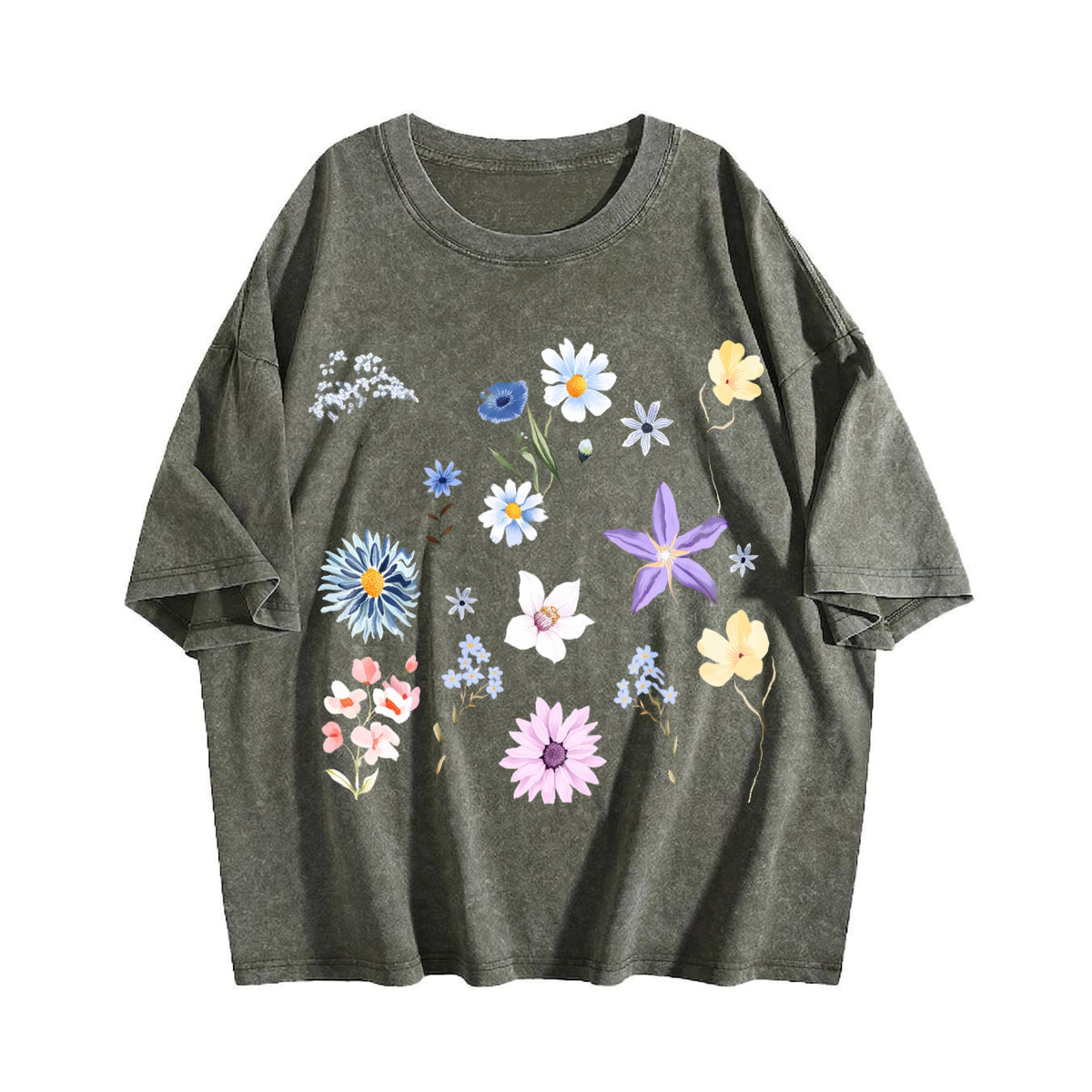 Blooms And Wild Flowers 90s Vintage Washed T-Shirt product image 4