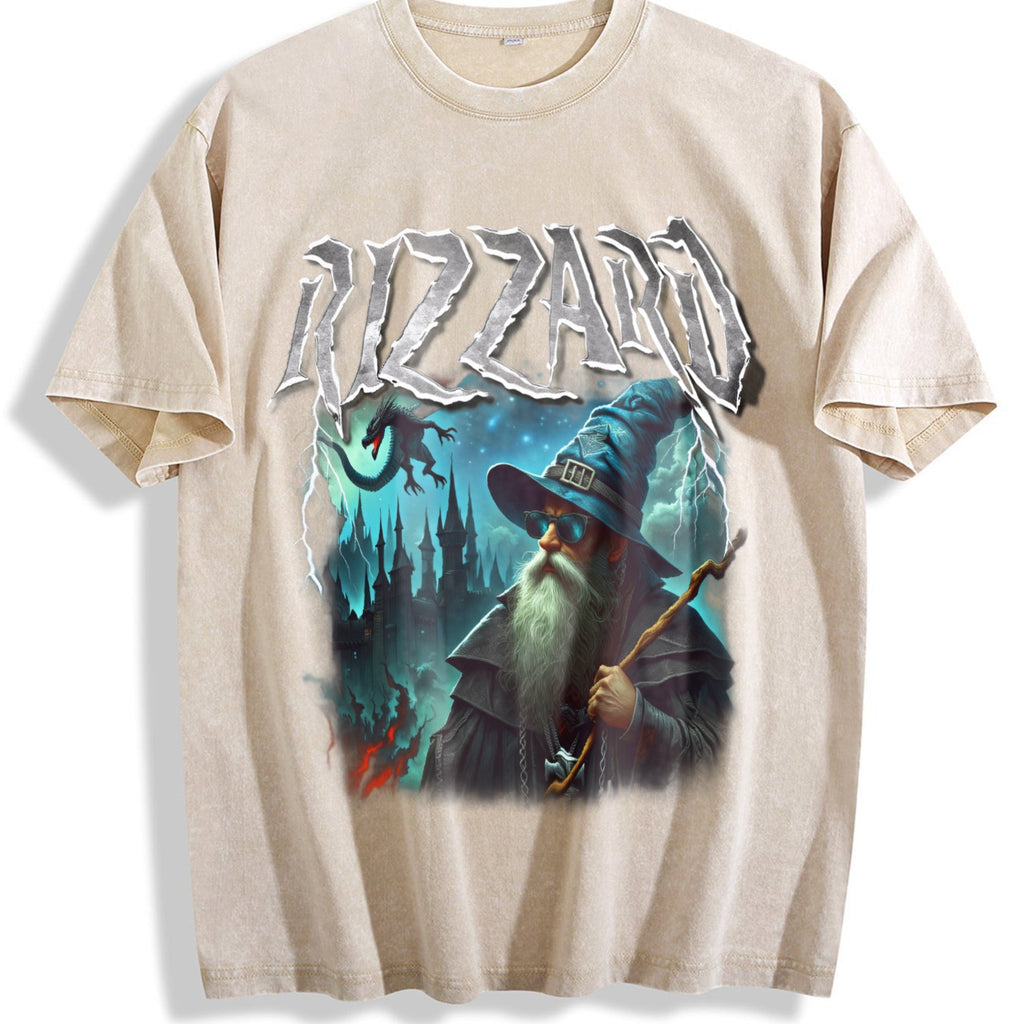 Rizzard Fantasy Wizard Vintage Washed T-Shirt product image 1