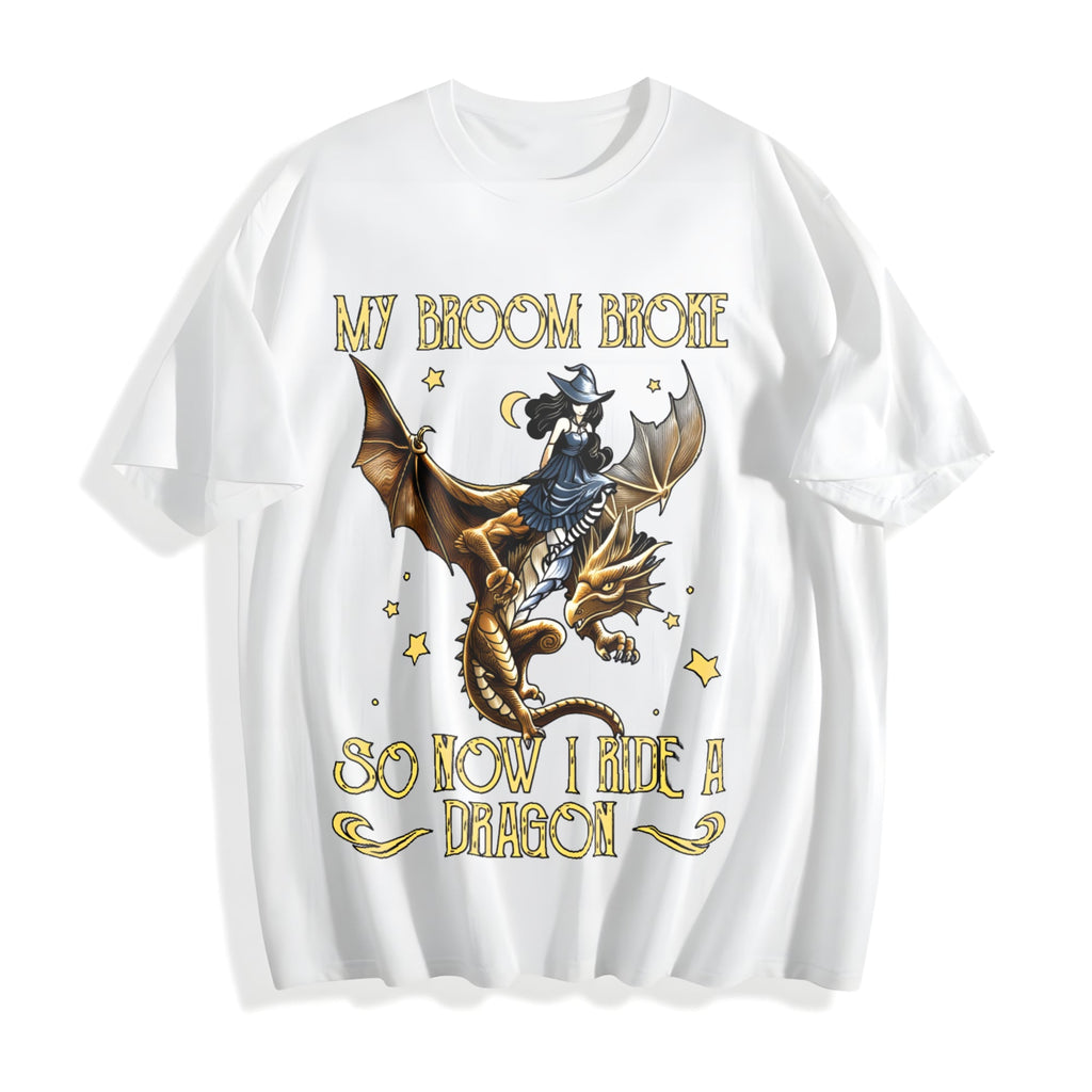 Sister Autumn : Witch Riding A Flying Dragon Letter Cotton product image 2