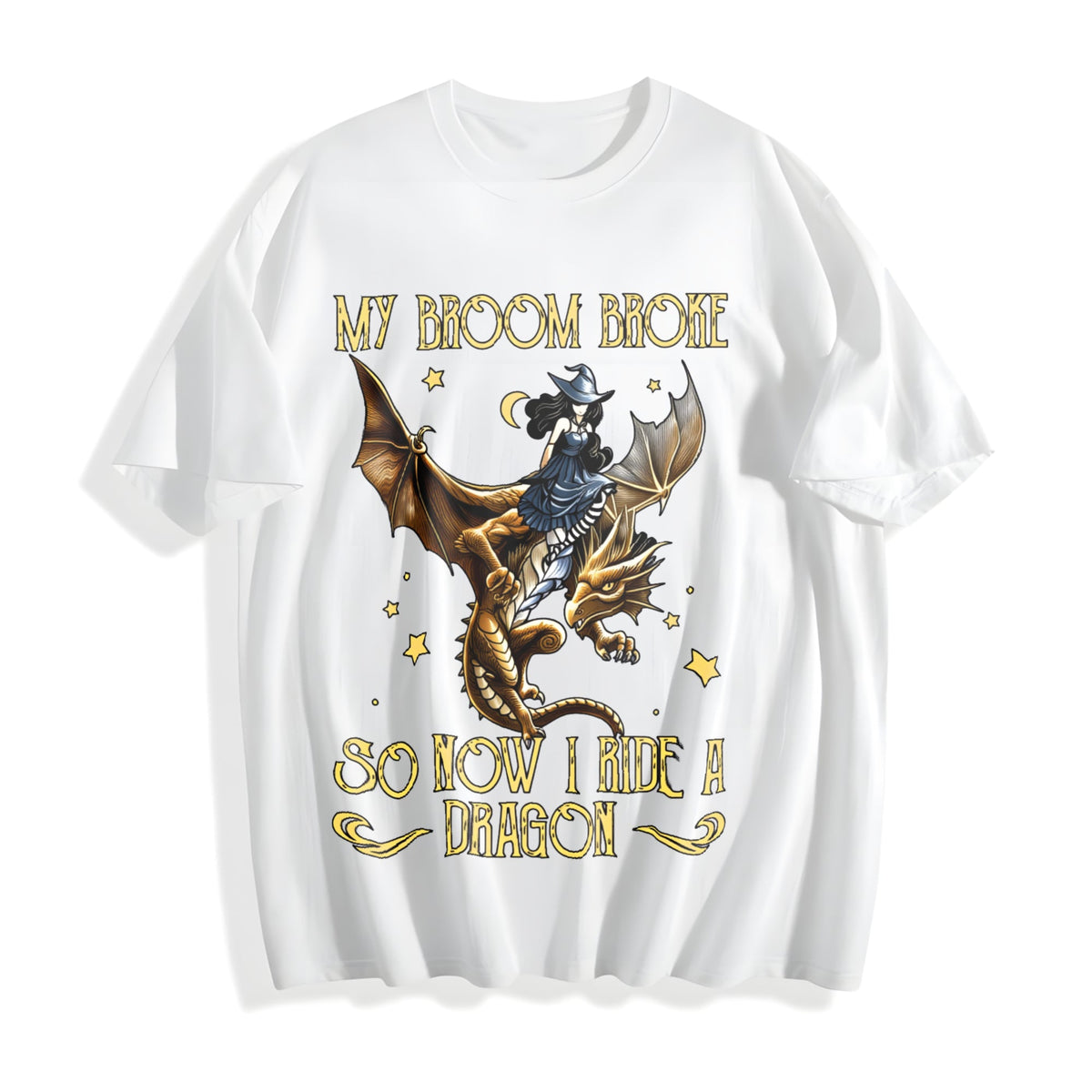 Sister Autumn : Witch Riding A Flying Dragon Letter Cotton product image 2