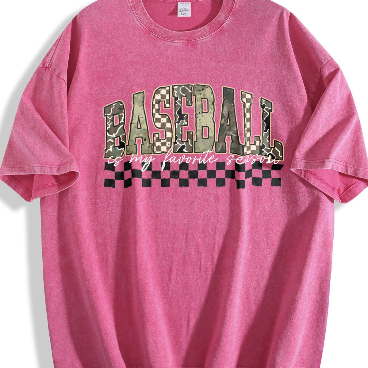 Camo Baseball Mama Coquette Military Vintage Washed T-Shirt product image 5