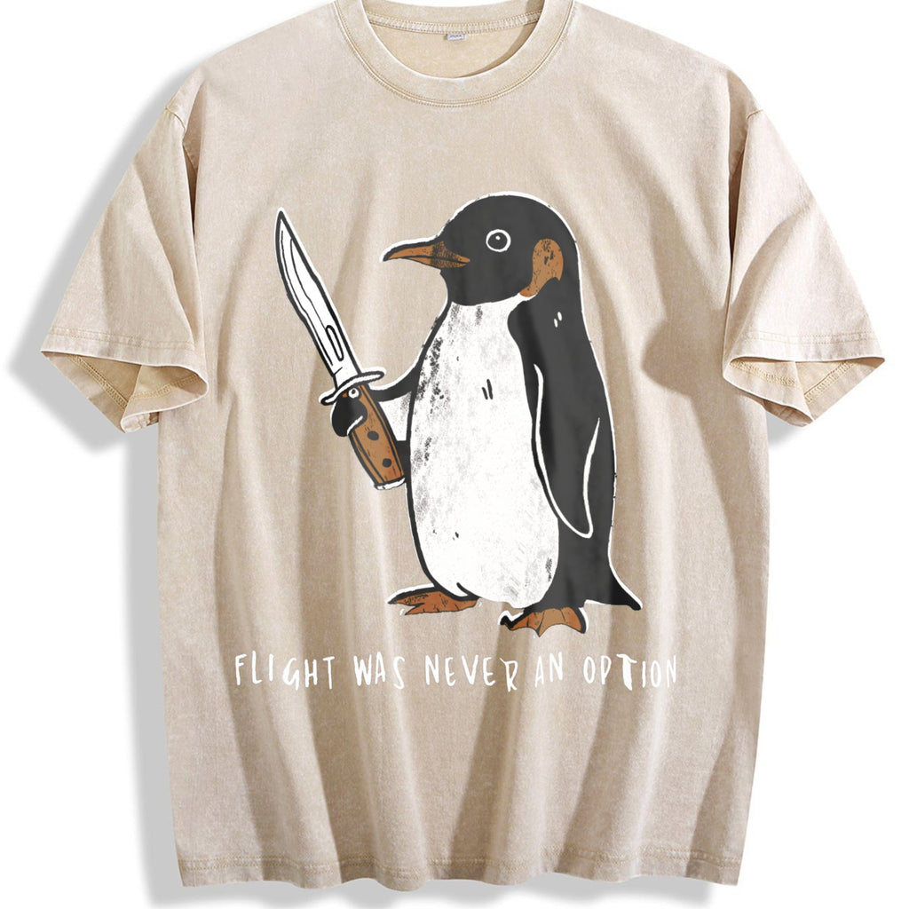 Funny Penguin Vintage Washed T-Shirt product image 1