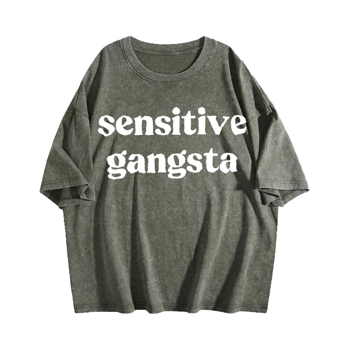 Funny Sensitive Gang Slogan - Brown With Vintage Washed product image 4
