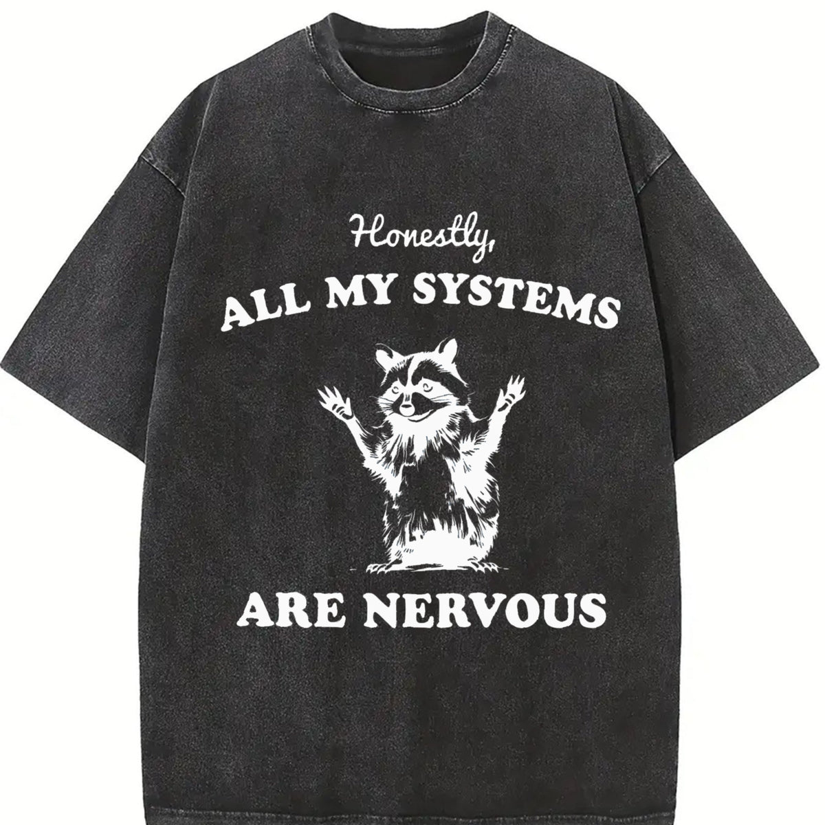Honestly All My Systems Are Nervous Vintage Washed T-Shirt product image 2