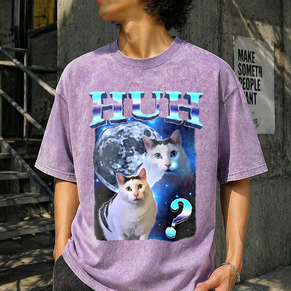 Funny Cat Meme Vintage Washed T-Shirt product image 6
